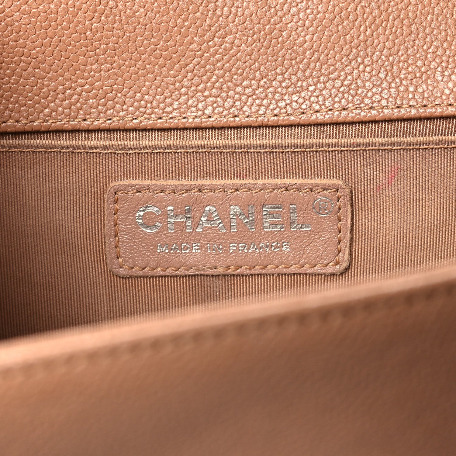 Chanel Caviar Quilted Medium Boy Flap Beige 6 of 10