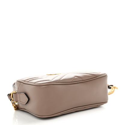 Gucci Calfskin Matelasse Mini GG Marmont Camera Bag Porcelain Rose 4 of 11