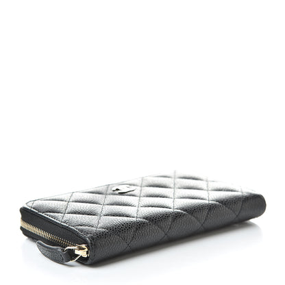 Chanel Caviar Quilted Small Zip Around Wallet Black 4 of 9