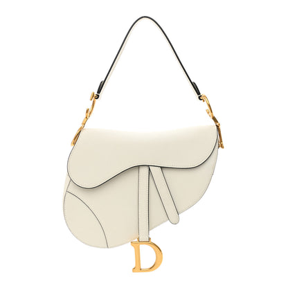 Christian Dior Grained Calfskin Saddle Bag White 1 of 11