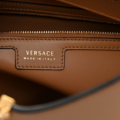 Versace Calfskin Vitello Virtus Hobo Brown 6 of 9