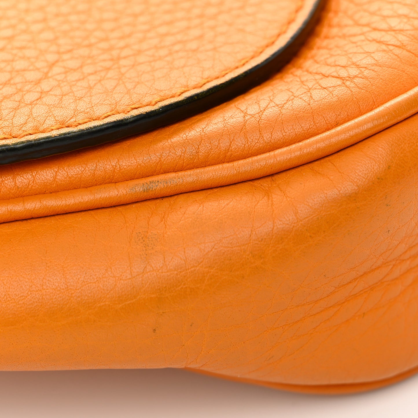 Pebbled Calfskin Medium Soho Flap Crossbody Curcuma