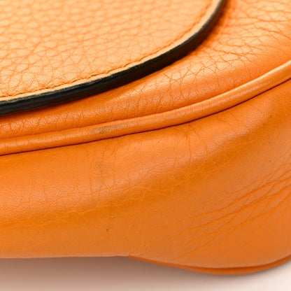 Gucci Pebbled Calfskin Medium Soho Flap Crossbody Curcuma 14 of 16