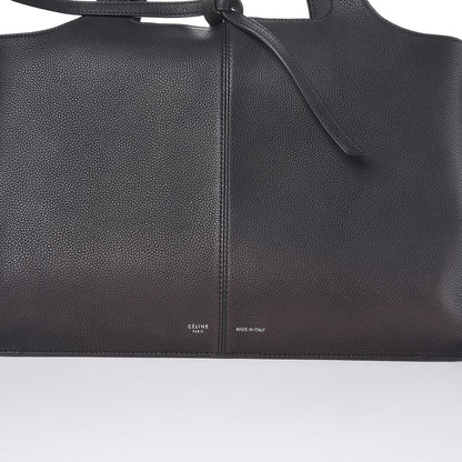 Celine Baby Grained Calfskin Medium Tri-Fold Bag Black 7 of 9