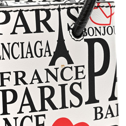 Balenciaga Calfskin Bonjour Paris Print Shopping Phone Holder Bag Paris Bonjour 12 of 12
