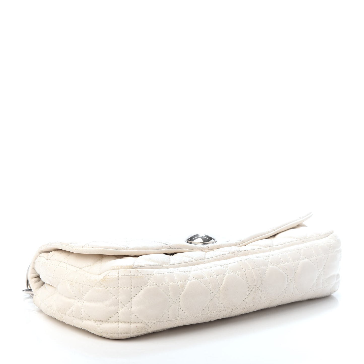 Lambskin Cannage Small Rendezvous Flap White
