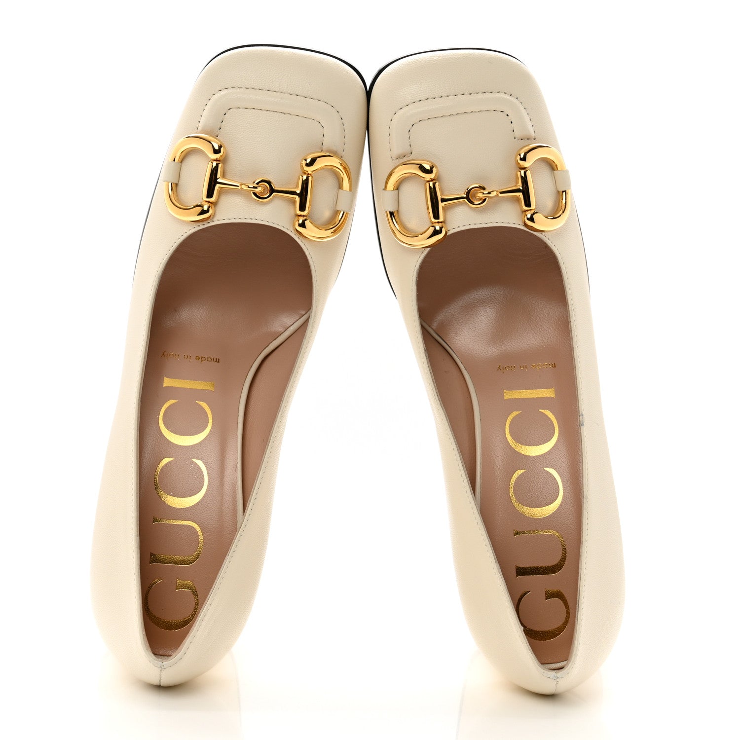 Gucci Malaga Kid Horsebit 75mm Pumps 36 Mystic White 2 of 11