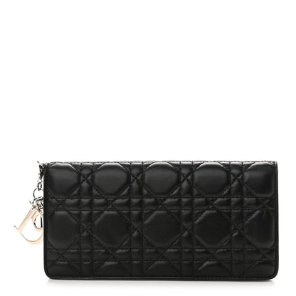 Christian Dior Lambskin Cannage Rendezvous Wallet Black 1 of 7