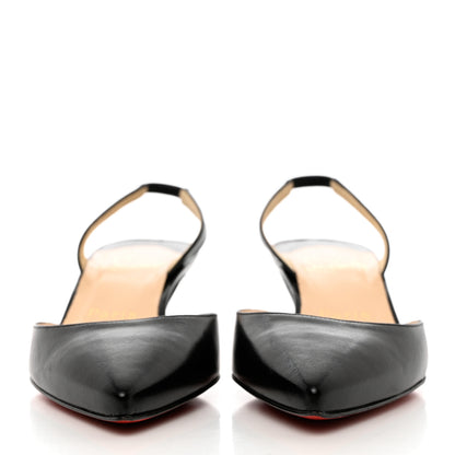Christian Louboutin Kid Sharka 45 Slingback Pumps 38.5 Black 2 of 9