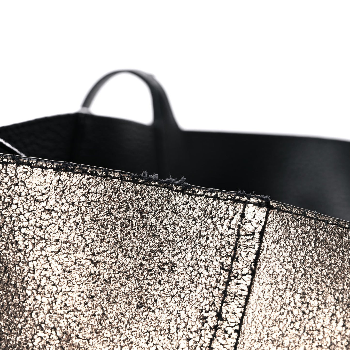 Grained Calfskin Medium Reversible Wandel Tote Black