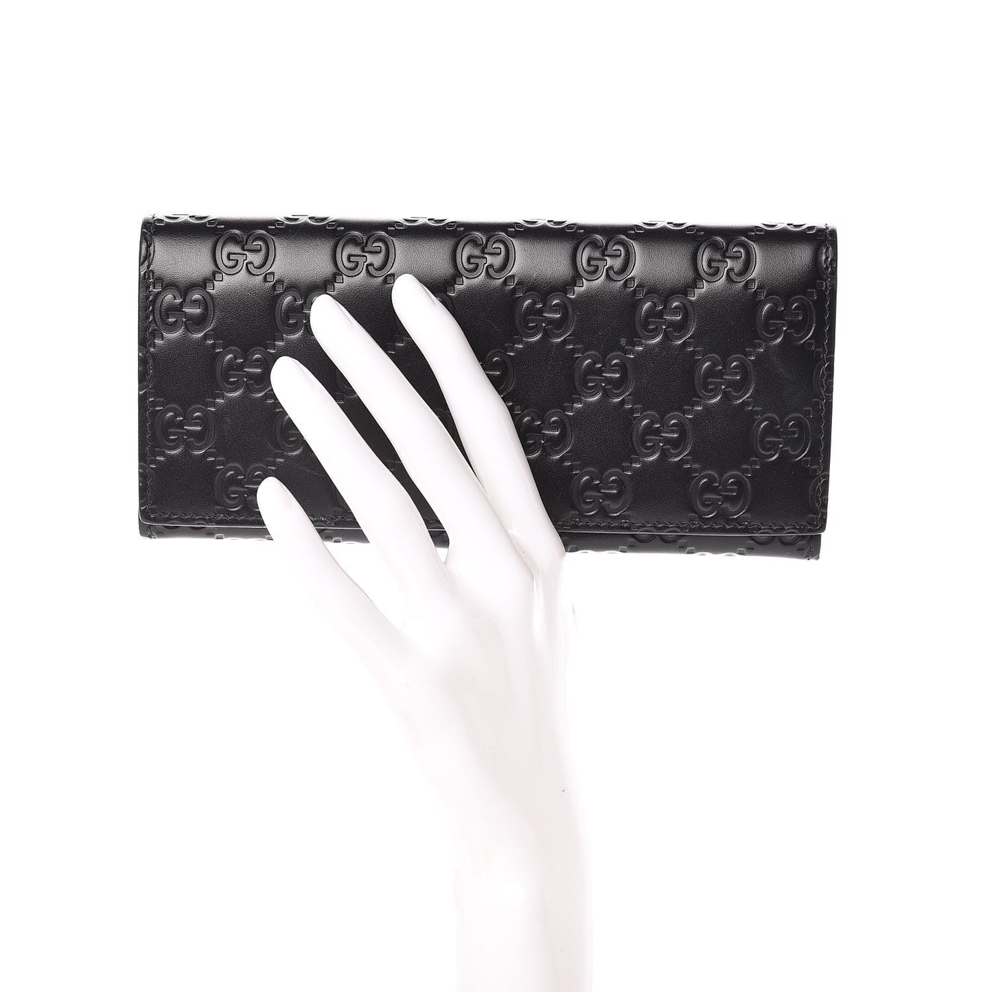 Guccissima Avel Continental Flap Wallet Black