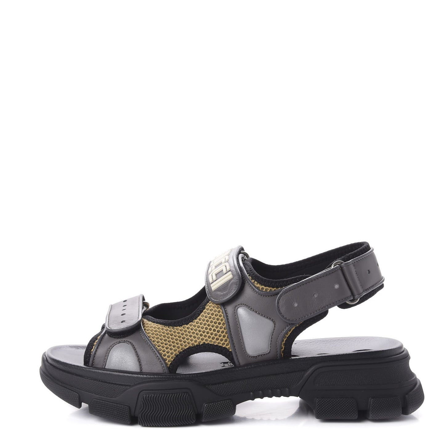 X SEGA Nappa Mesh Mens Aguru Sandals 10 Loess Black