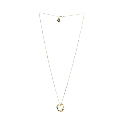 John Hardy 18K Yellow Gold Bamboo Interlocked Pendant Necklace 2 of 7