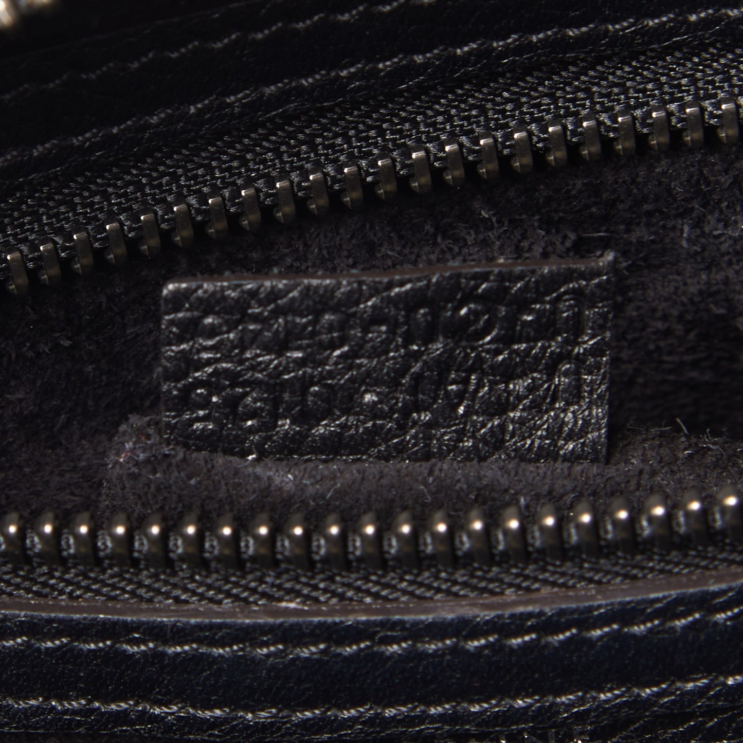 Drummed Calfskin Micro Luggage Black