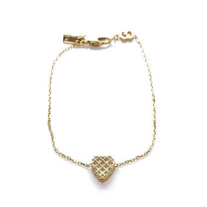 Gucci 18K Yellow Gold Diamantissima Heart Bracelet 7 of 7