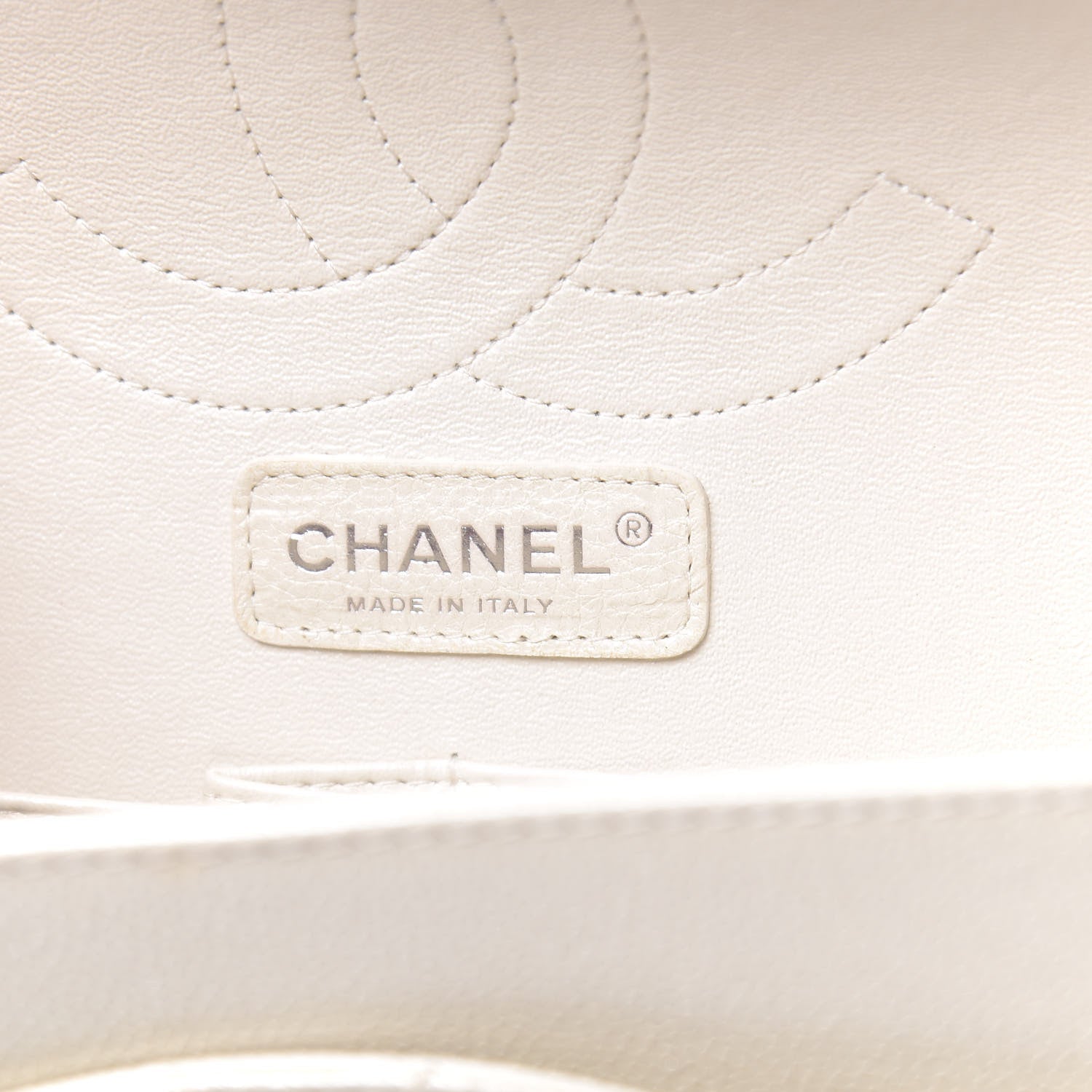 Chanel Pearly Caviar Quilted Jumbo Double Flap Dark White 6 of 10