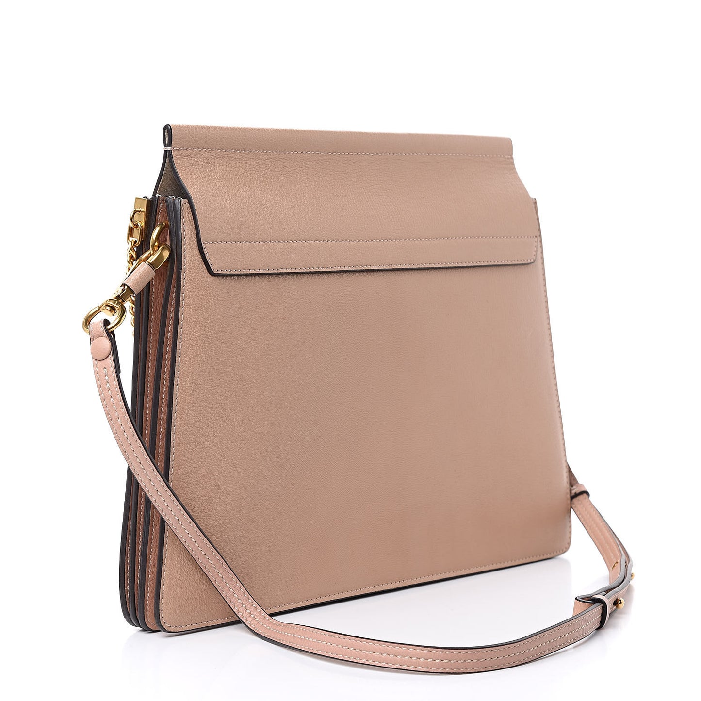 Goatskin Medium Faye Shoulder Bag Biscotti Beige