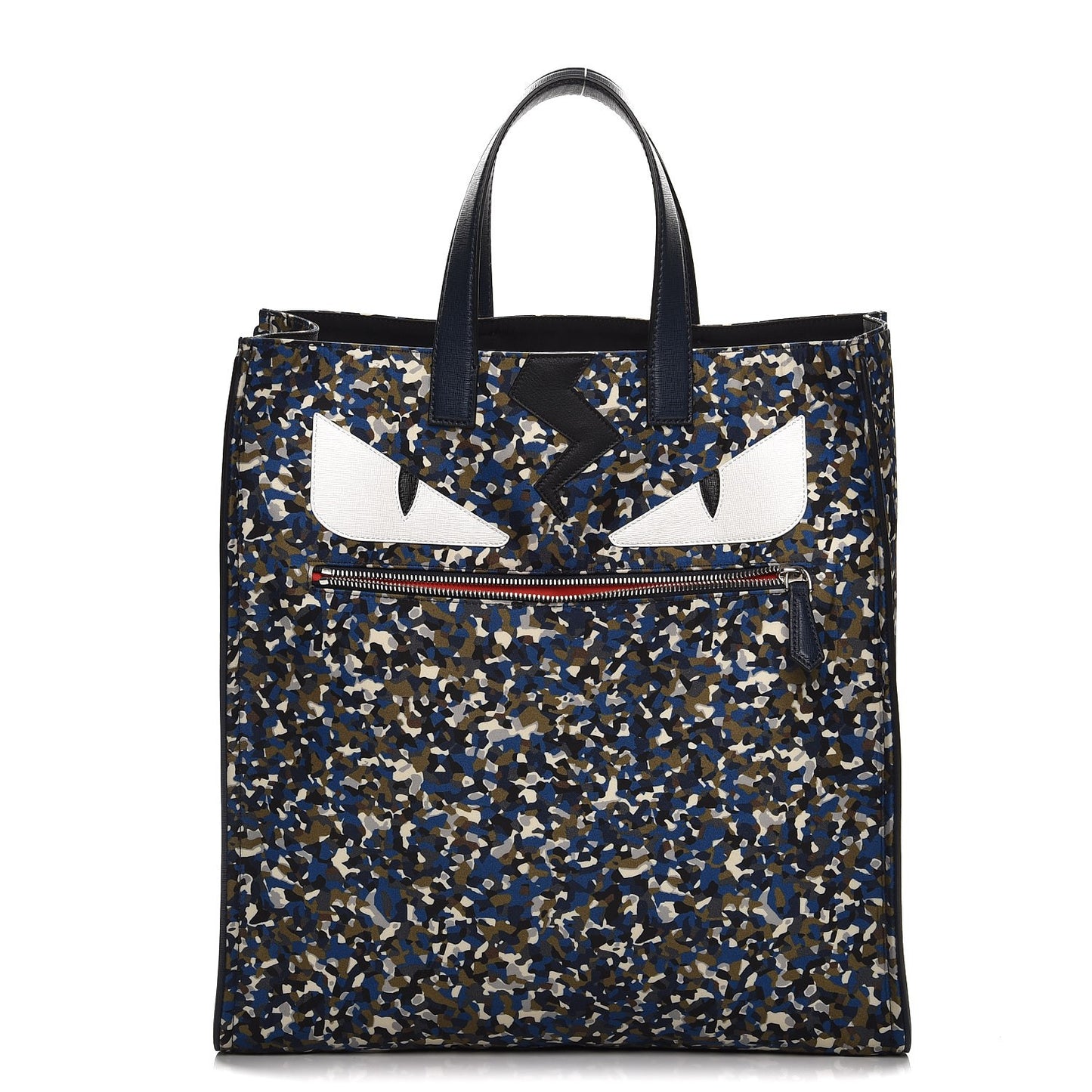 Nylon Vitello Elite Flamingo Granite Lightning Monster Eyes Vertical Tote Military Lavagna Multicolor