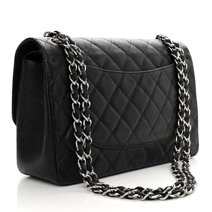 Chanel Caviar Quilted Jumbo Double Flap Black 3 of 13
