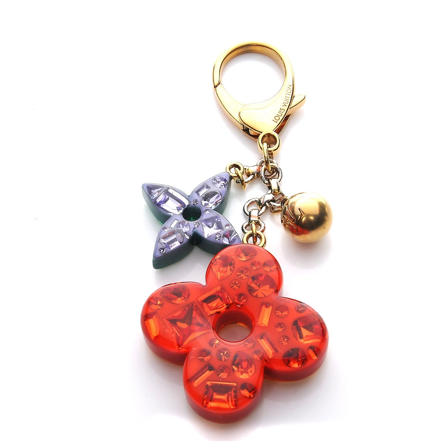 Louis Vuitton Resin Strass Glam Flower Bag Charm Multicolor 1 of 5