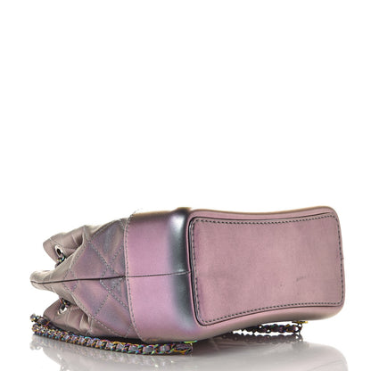 Chanel Iridescent Lambskin Calfskin Quilted Gabrielle Backpack Light Purple 4 of 8
