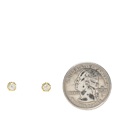 Roberto Coin 18K Yellow Gold Diamond .30ctw Solitaire Stud Earrings 2 of 4