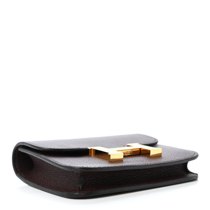 Hermes Evercolor Constance Slim Wallet Rouge Sellier 3 of 4