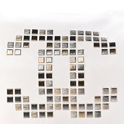 Chanel Grained Calfskin Metal Mosaic Flap White 8 of 10