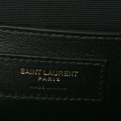 Saint Laurent Grain De Poudre Textured Mixed Matelasse Triquilt Medium Monogram Satchel Old Oil 6 of 9