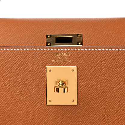 Hermes Epsom Kelly Sellier 32 Gold 6 of 10