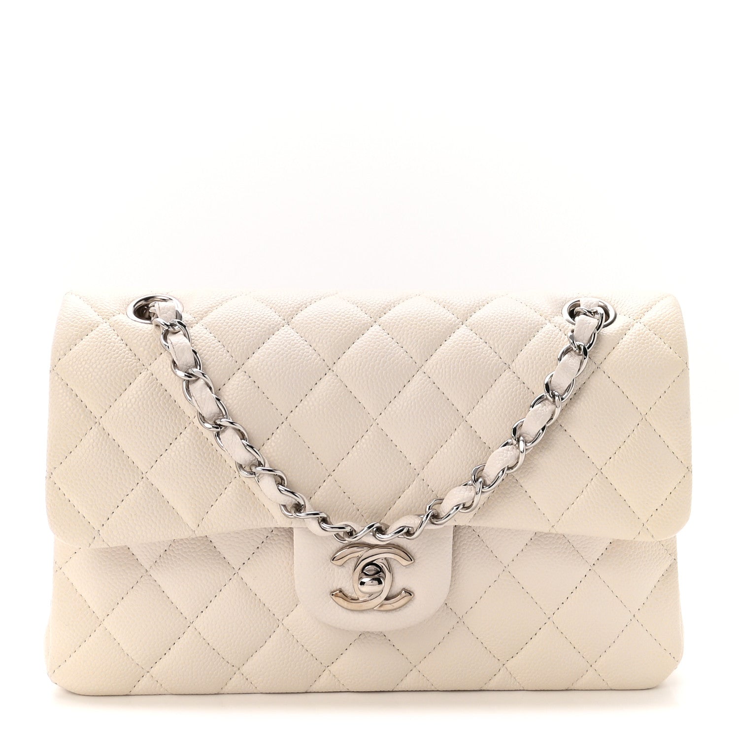 Chanel Caviar Quilted Small Double Flap White 1 of 10
