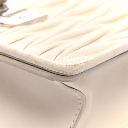 Miu Miu Nappa Matelasse Crystal Embellished Shoulder Bag White 7 of 13