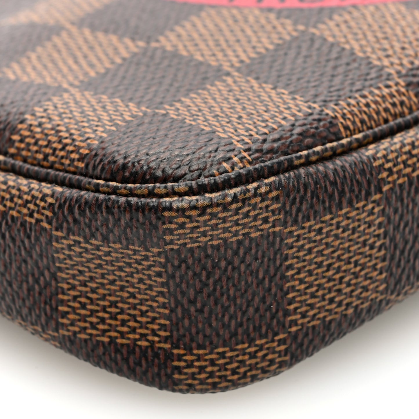 Damier Ebene Complice Trunks and Bags Mini Pochette Accessories Red