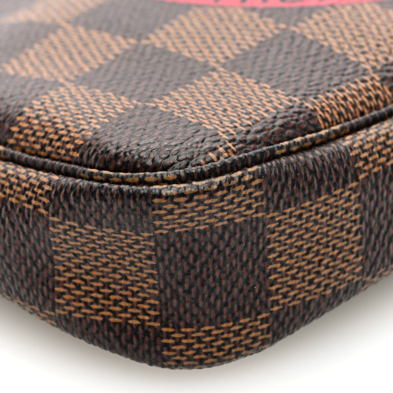 Louis Vuitton Damier Ebene Complice Trunks and Bags Mini Pochette Accessories Red 8 of 9