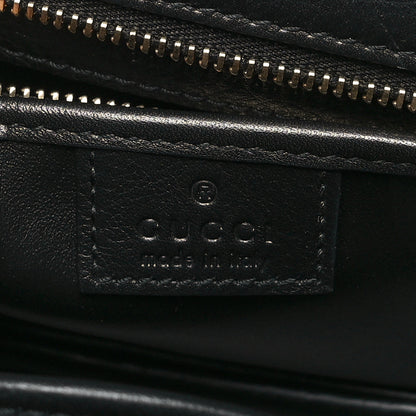 Gucci Roxy Calfskin Small Blondie Top Handle Shoulder Flap Bag Black 6 of 12