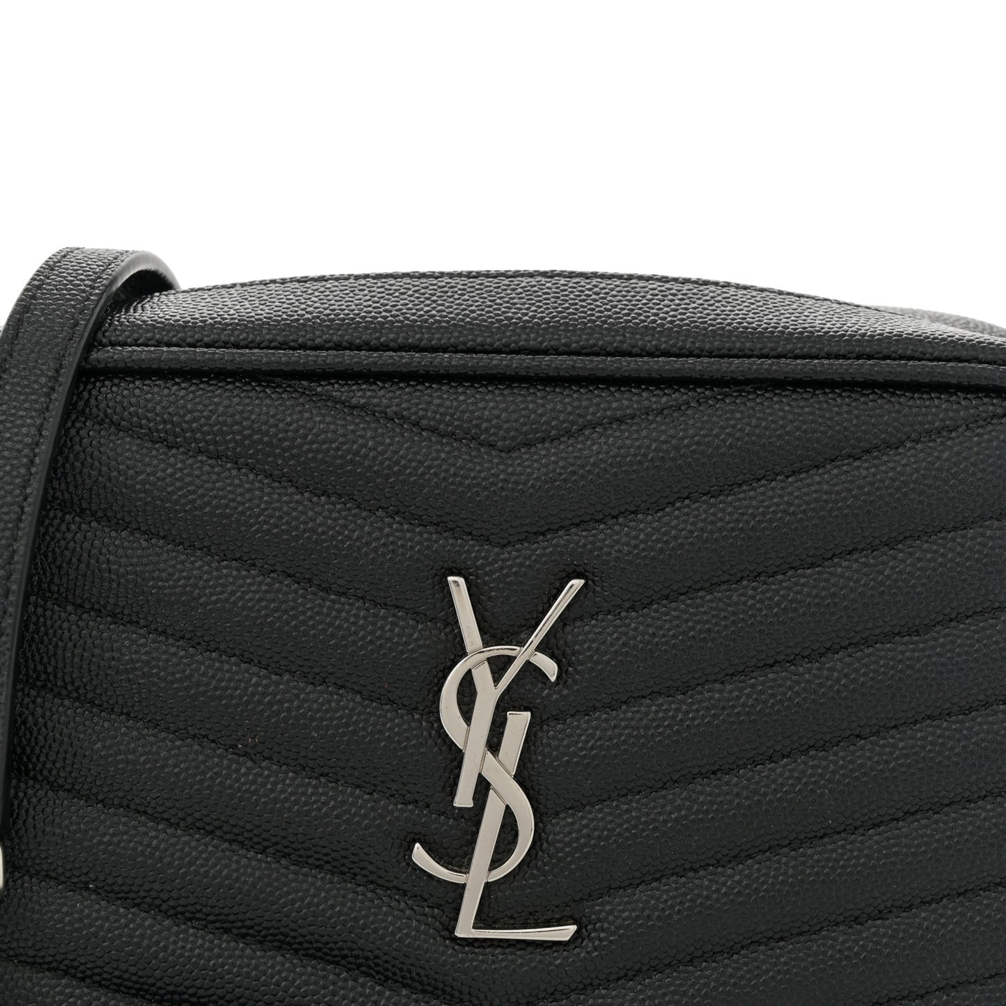 Grain De Poudre Matelasse Monogram Mini Lou Camera Bag Black