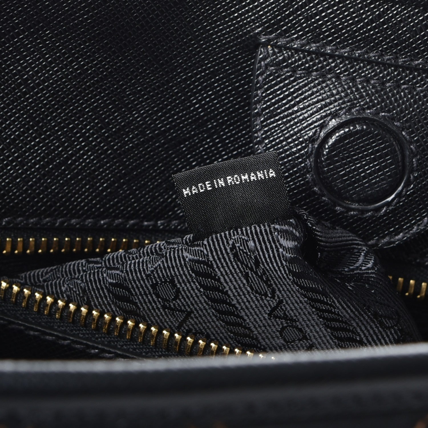 Prada Saffiano Tessuto Nylon Impunturato Quilted Shopper Black 8 of 10