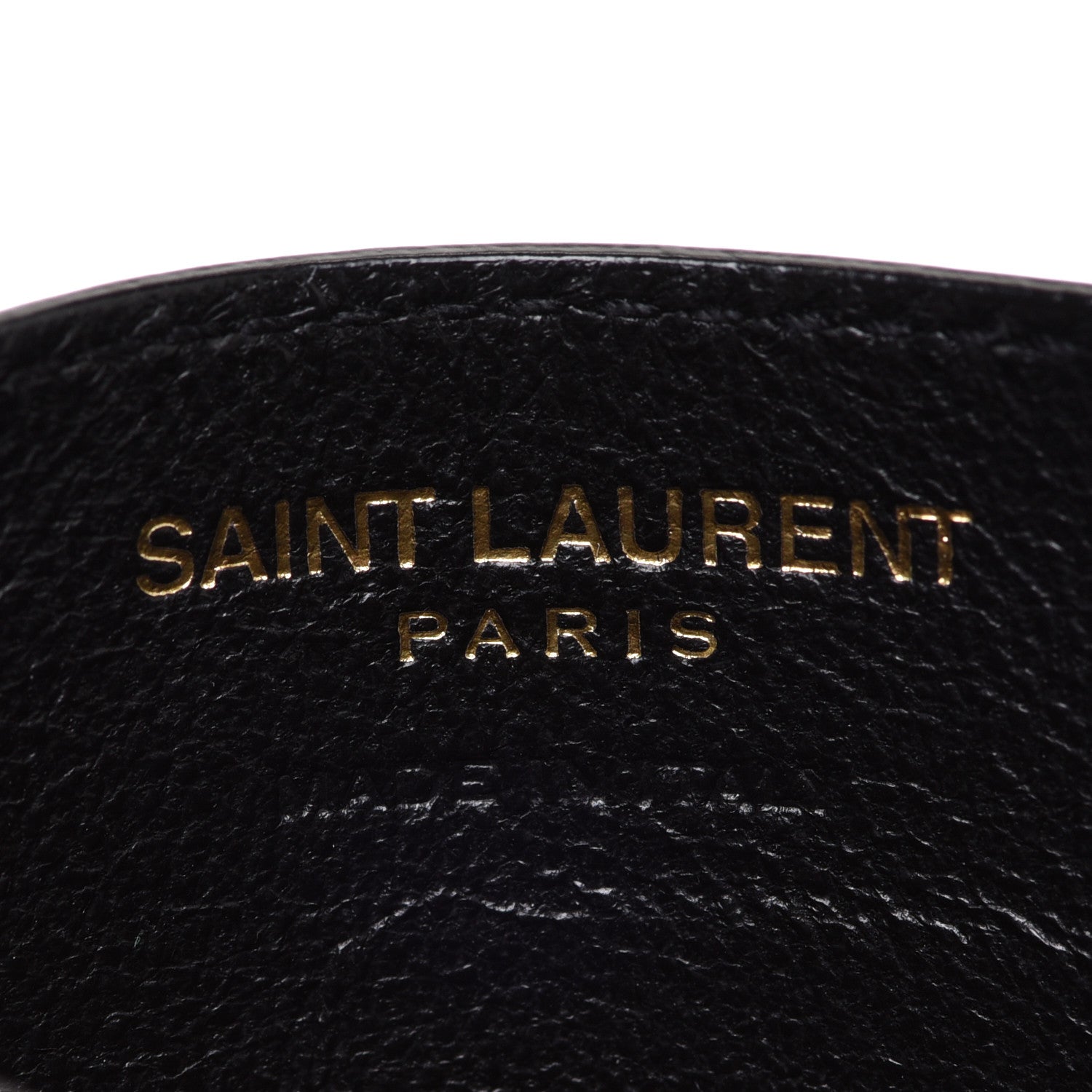 Saint Laurent Grain De Poudre Matelasse Chevron Monogram Credit Card Case Black 6 of 8