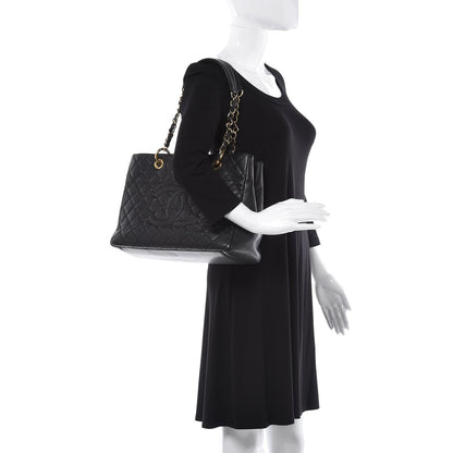 Chanel Caviar Quilted Grand Shopping Tote GST Black 2 of 8
