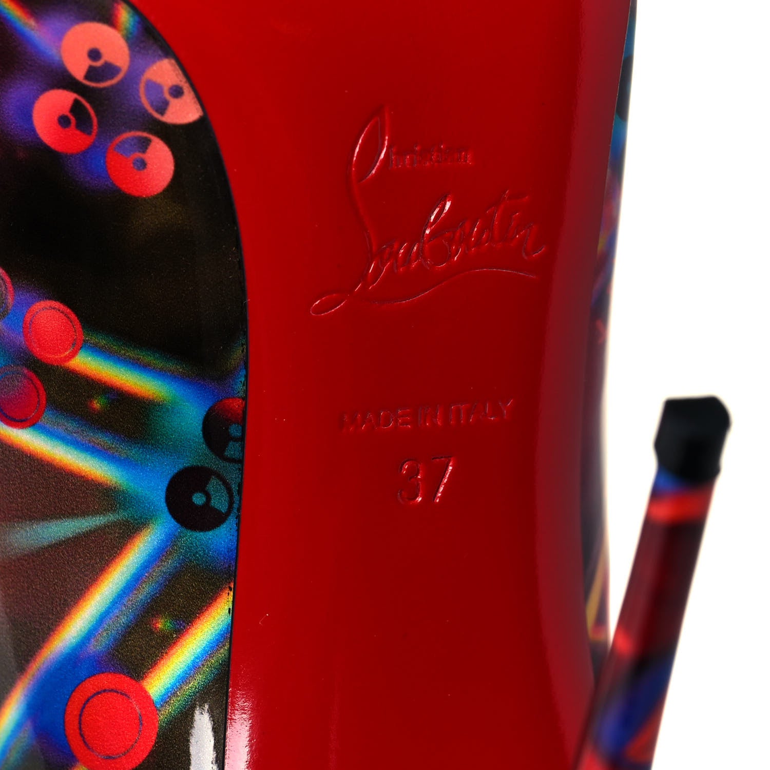 Christian Louboutin Patent Discolaser Hot Chick 100 Pumps 37 Multicolor 6 of 8
