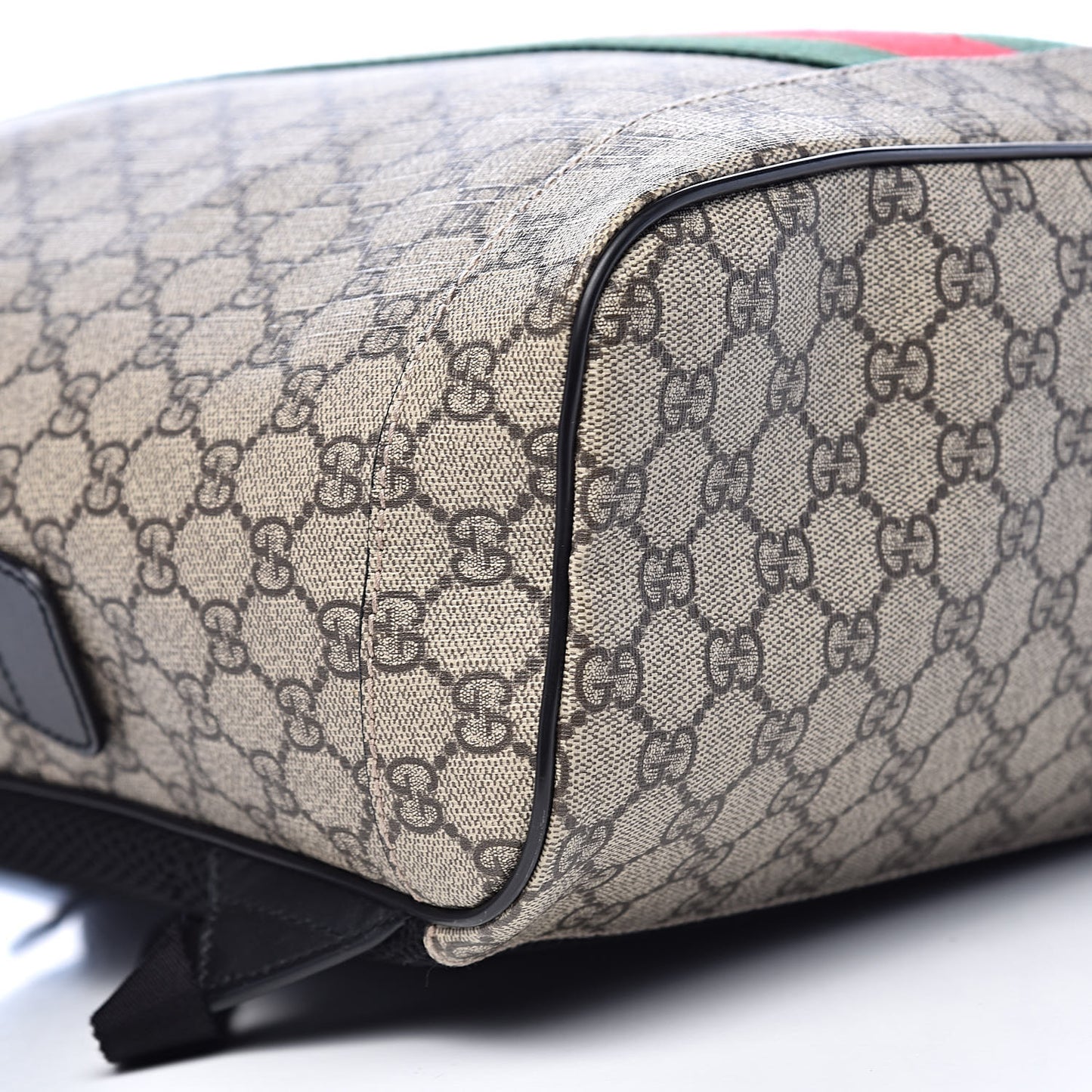 GG Supreme Monogram Web Dome Backpack Black
