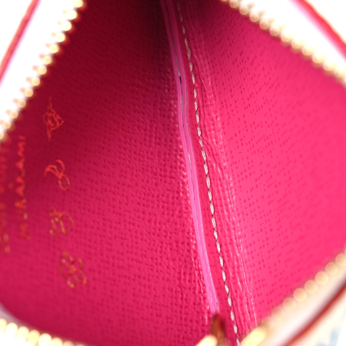 LV X TM Monogram Multicolor Key Pouch White