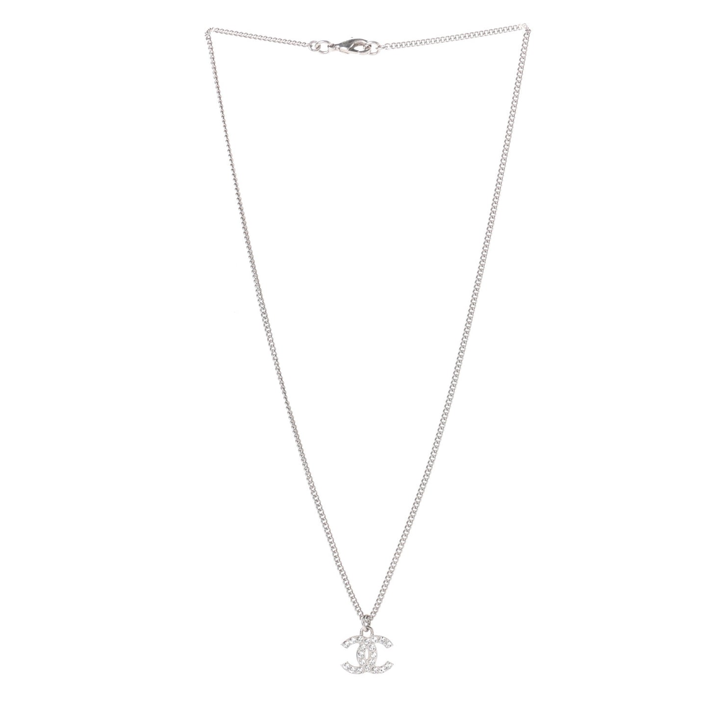 Crystal Timeless CC Necklace Silver