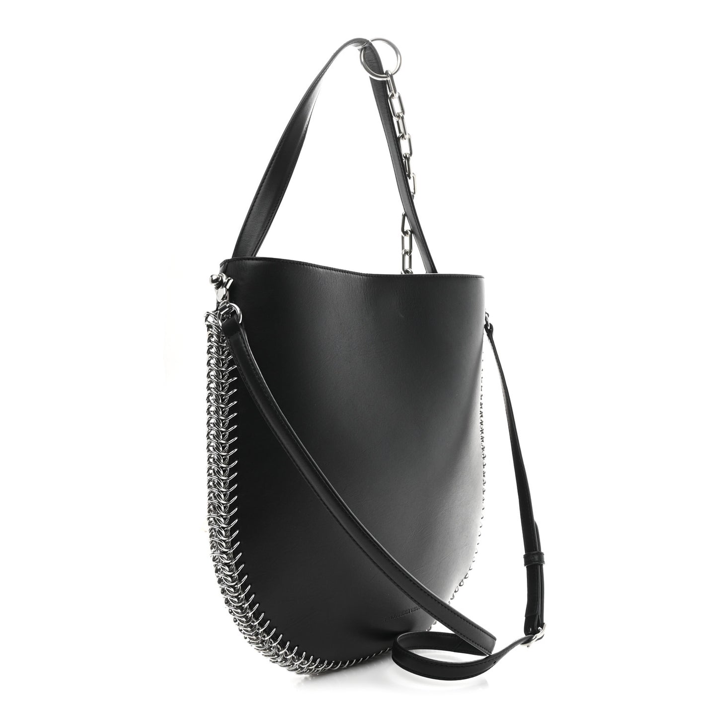 Calfskin Chain Around Roxy Hobo Black