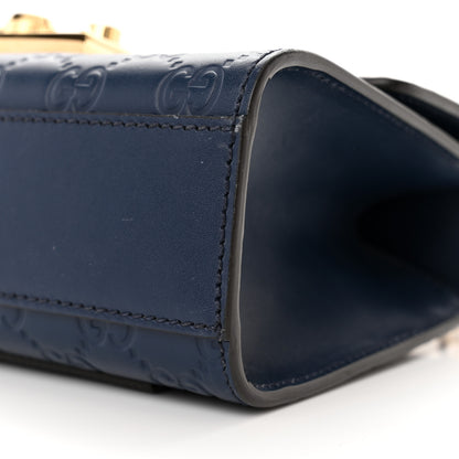Gucci Guccissima Small Padlock Shoulder Bag Blue Agata 10 of 17