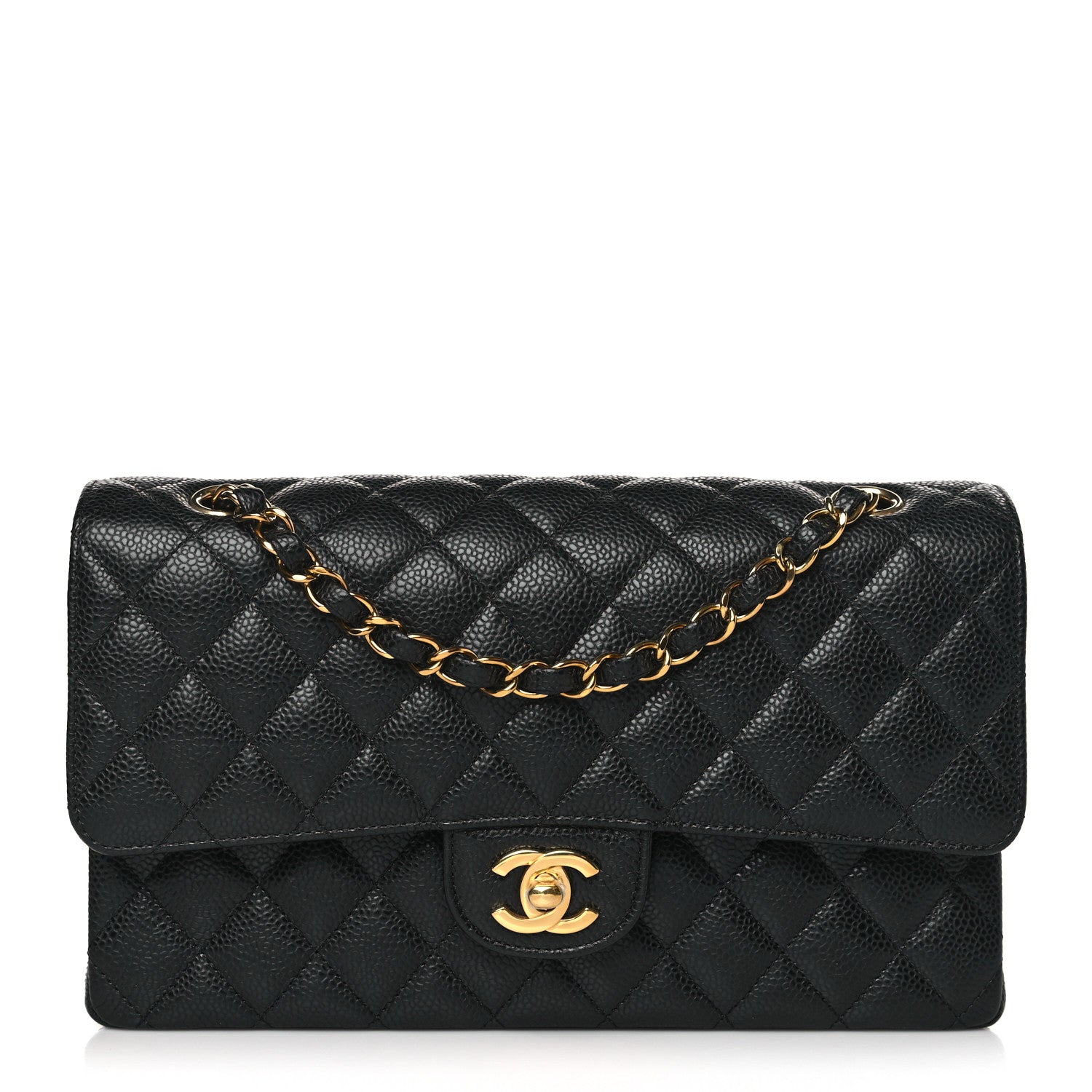 Chanel Caviar Quilted Medium Double Flap Black 1 of 10