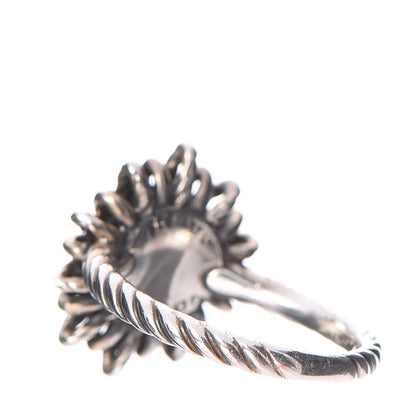 David Yurman Sterling Silver Garnet Starburst Ring 53.1 6.5 3 of 5