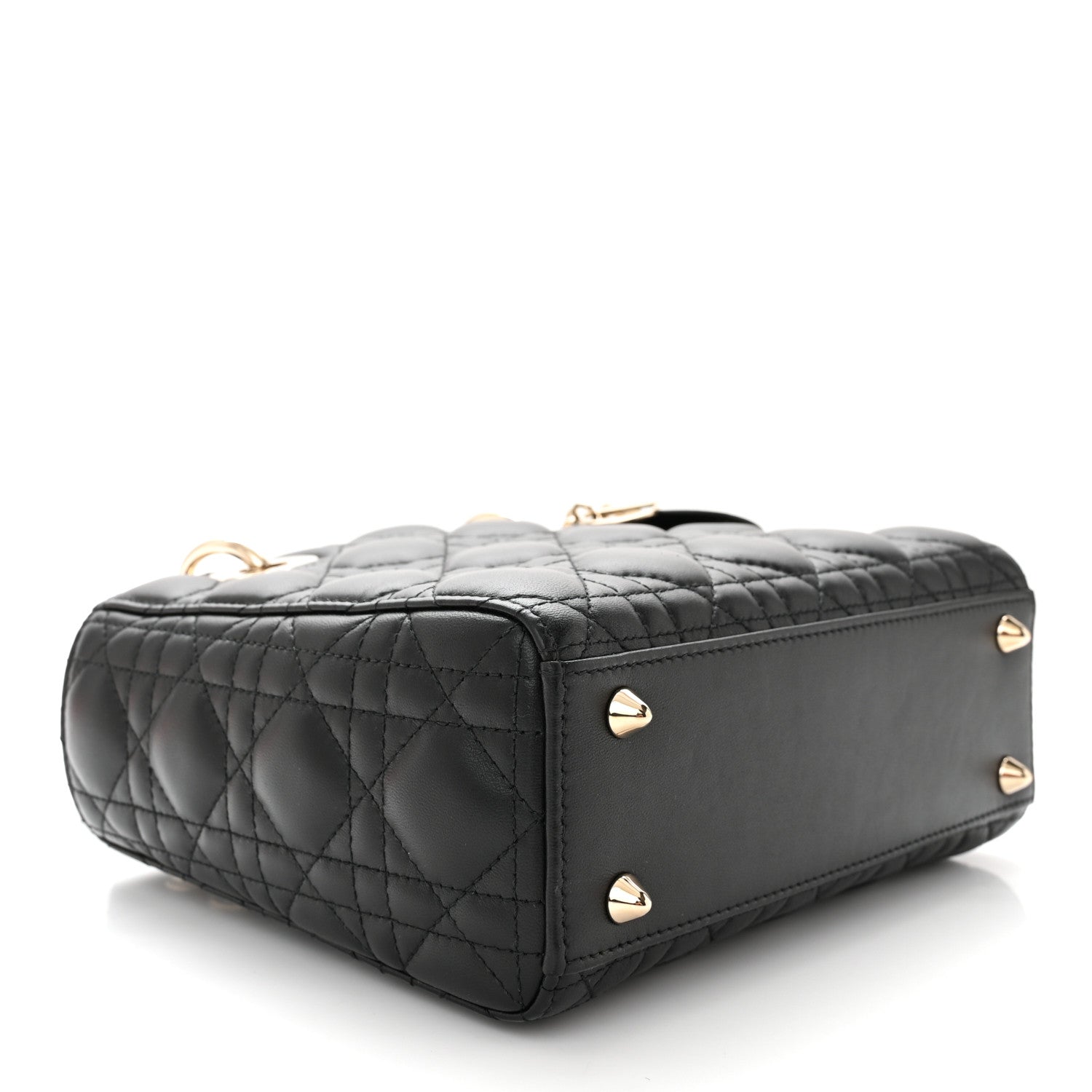 Christian Dior CHRISTIAN DIOR Lambskin Cannage Small My ABCDior Lady Dior Black 4 of 11