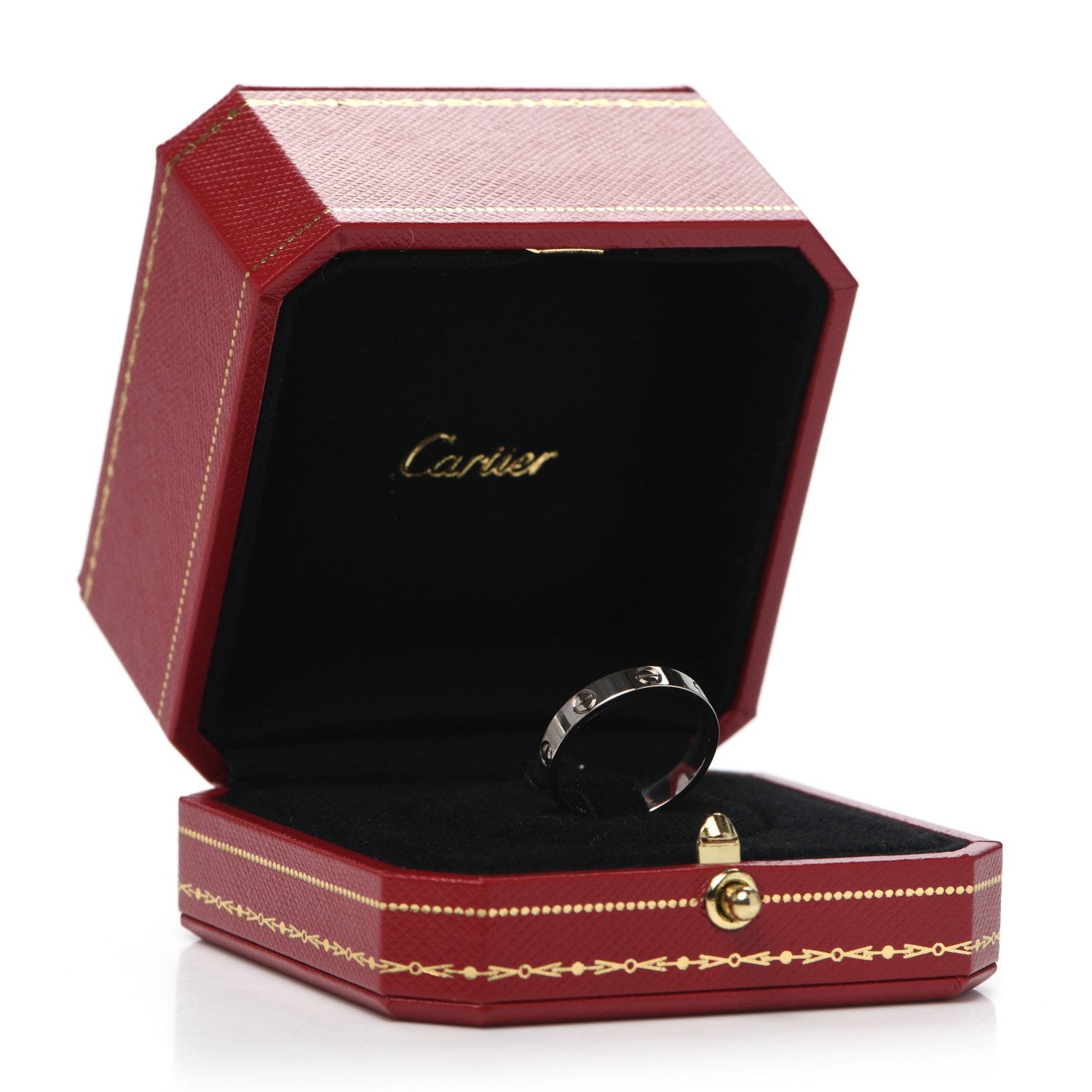 Cartier 18K White Gold 3.5mm LOVE Wedding Band Ring 57 8 5 of 5