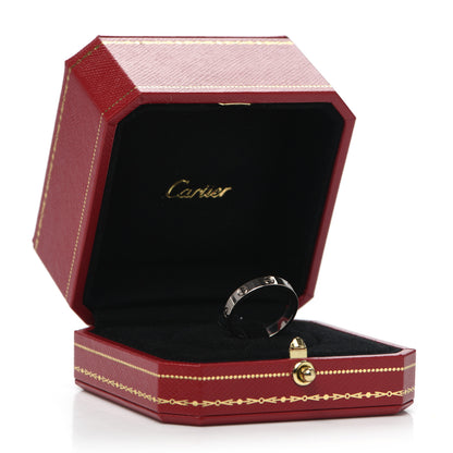 Cartier 18K White Gold 3.5mm LOVE Wedding Band Ring 57 8 5 of 5